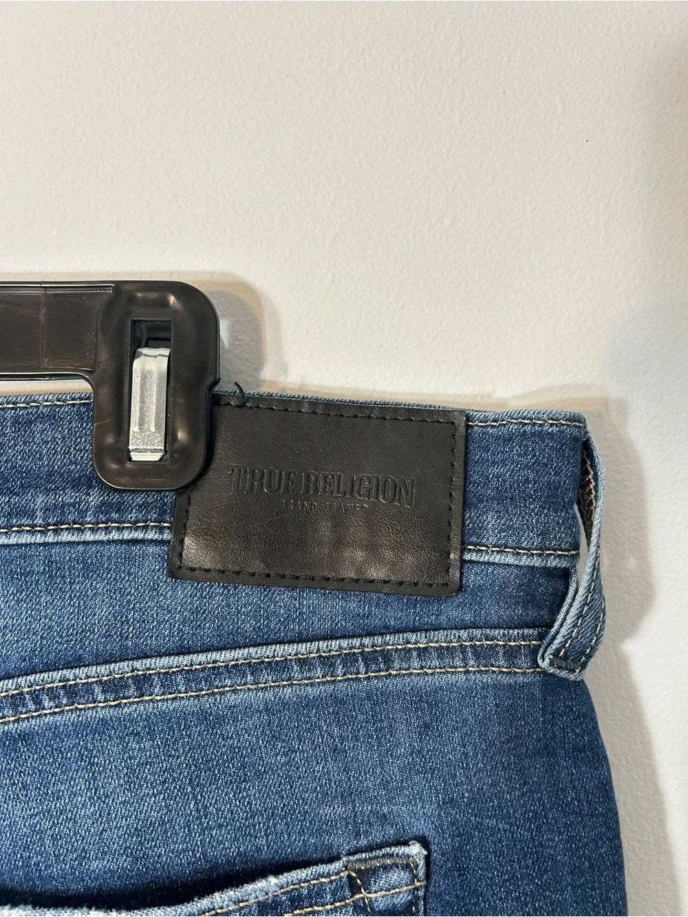 Men’s True Religion Rocco Relaxed Skinny Jeans Dark Wash Size 38